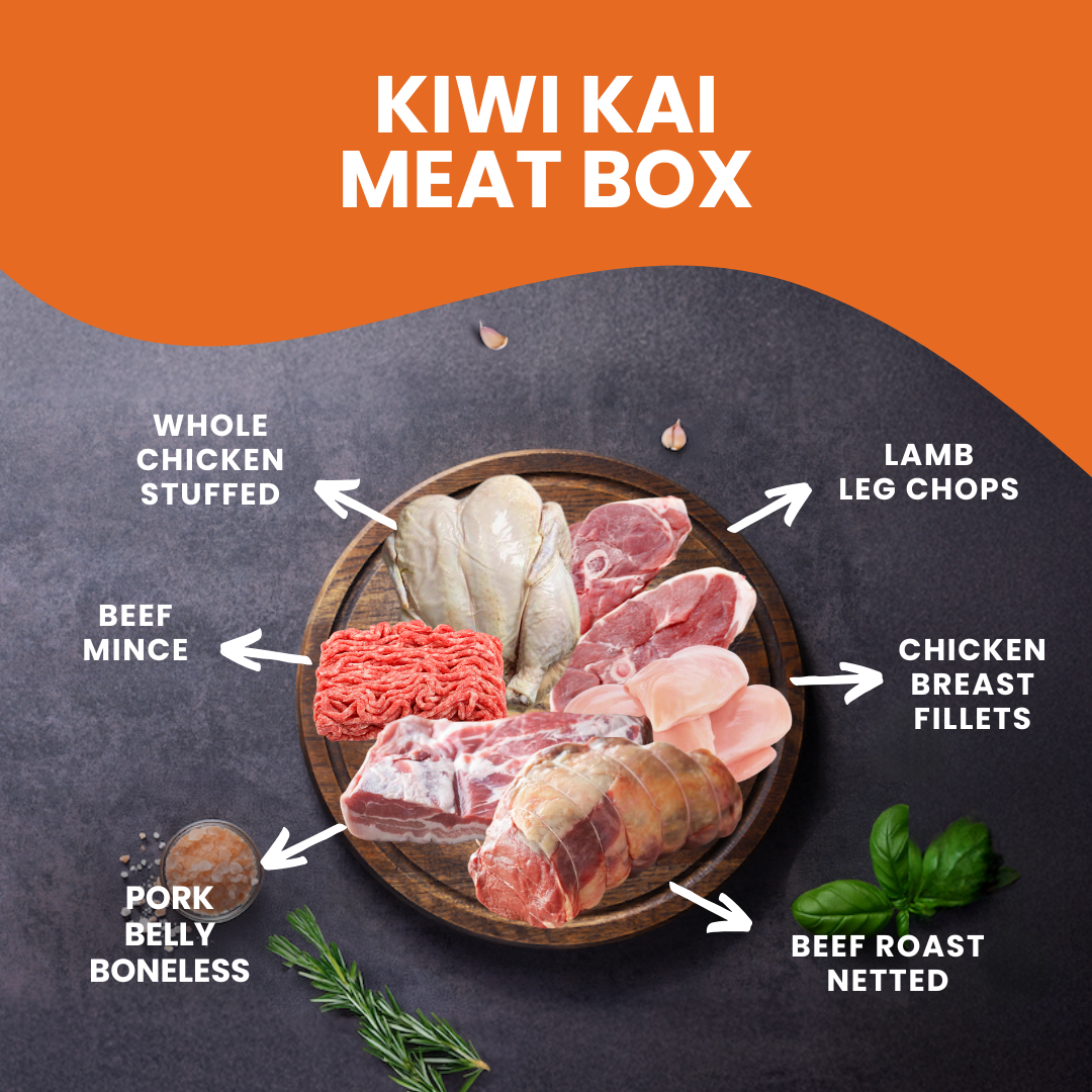 Kiwi Kai Meat Box (6.5kg) - Premium NZ Chicken, Beef, Lamb, Pork