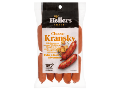Hellers Cheese Kransky (450g)