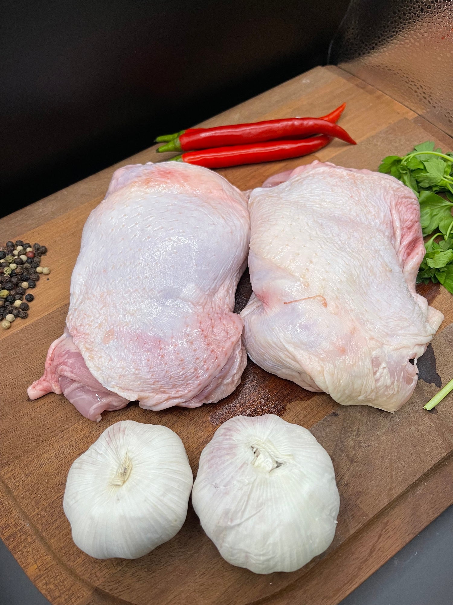 Boneless Skin-On Chicken Thigh Fillets - 500g / 1kg / 5kg
