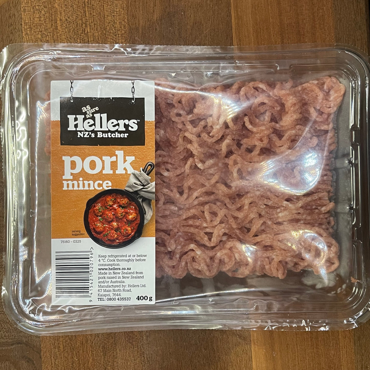 Hellers Pork Mince Frozen (400g)