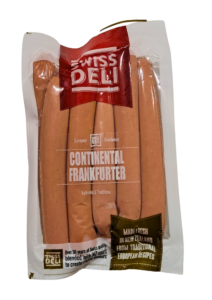 Continental Frankfurters Swiss Deli (1kg) NZ beef, pork, Gluten Free