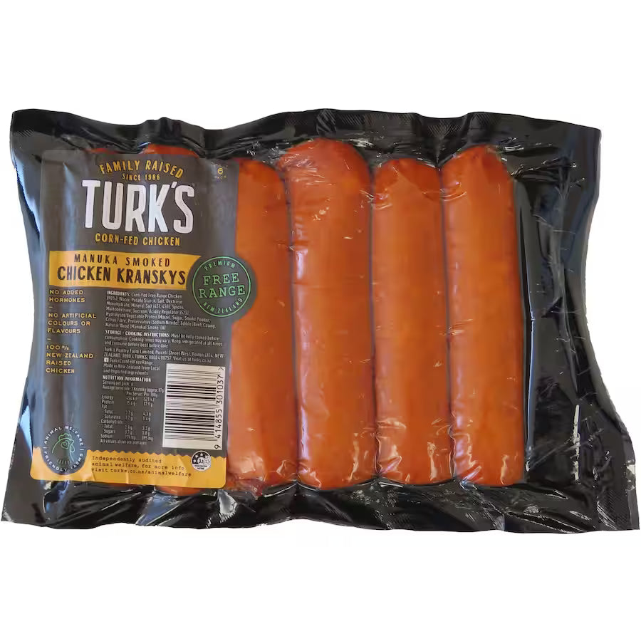 Turk's Free Range Chicken Kransky (6 pack)