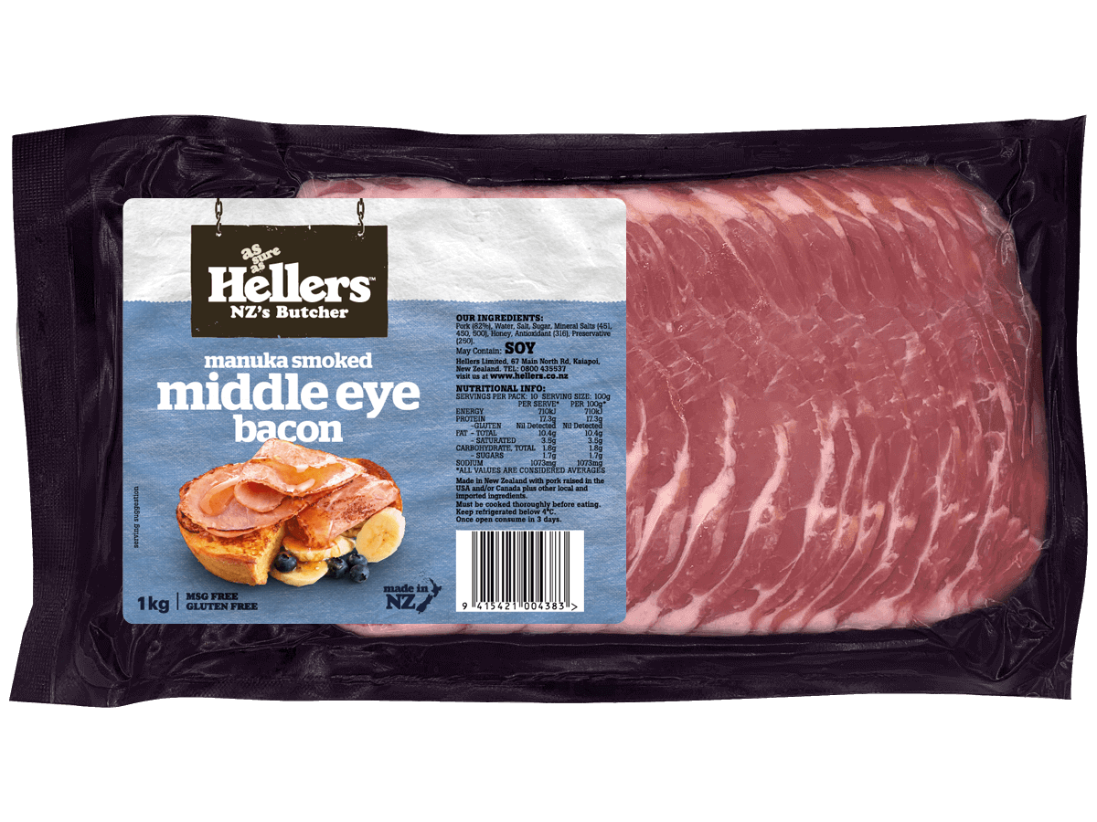 HELLERS MANUKA SMOKED MIDDLE EYE BACON