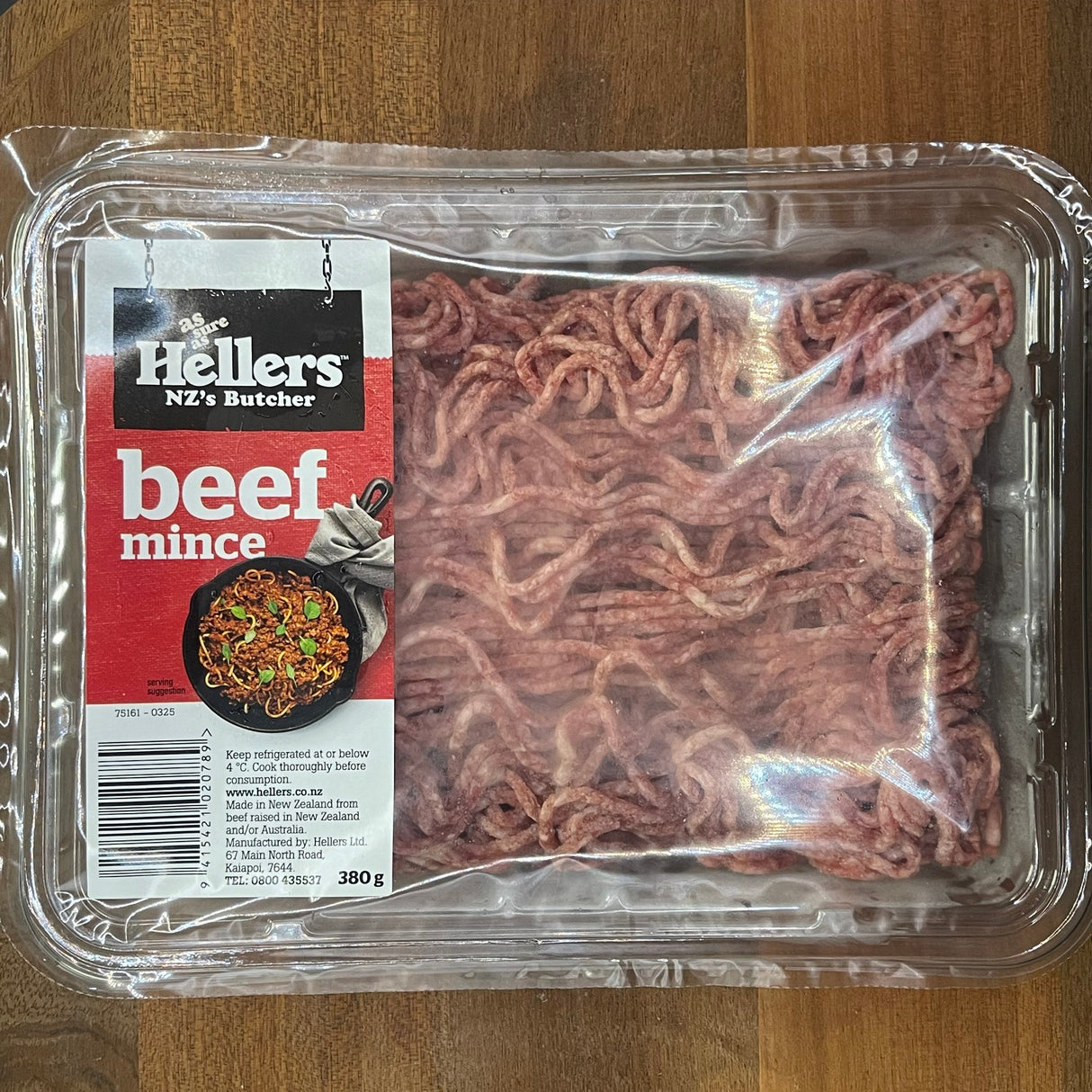 Hellers Beef Mince (Frozen) - 380g