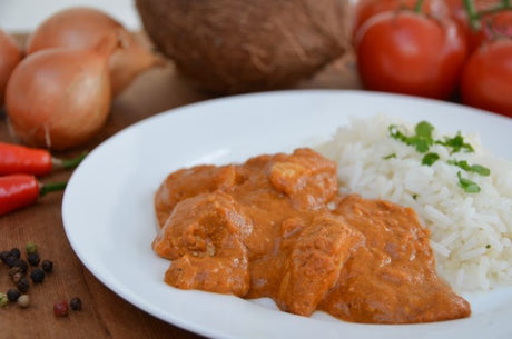 BUTTER CHICKEN AND RICE (READY TO EAT MEAL)