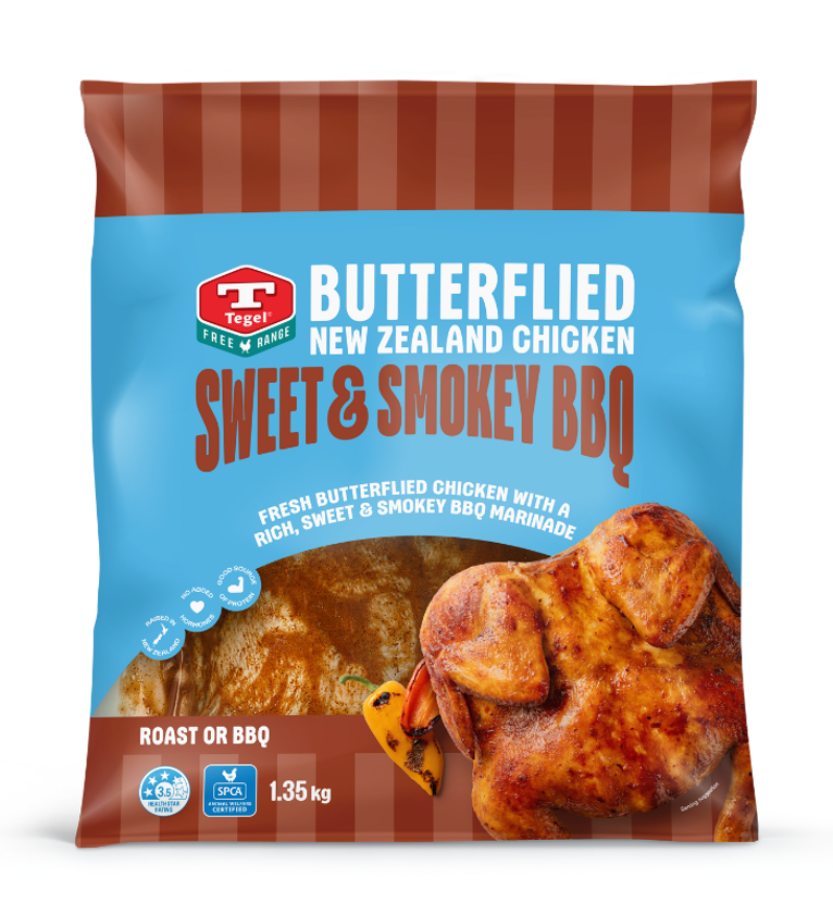 Free Range Sweet & Smokey BBQ Butterflied Chicken 1.35kg